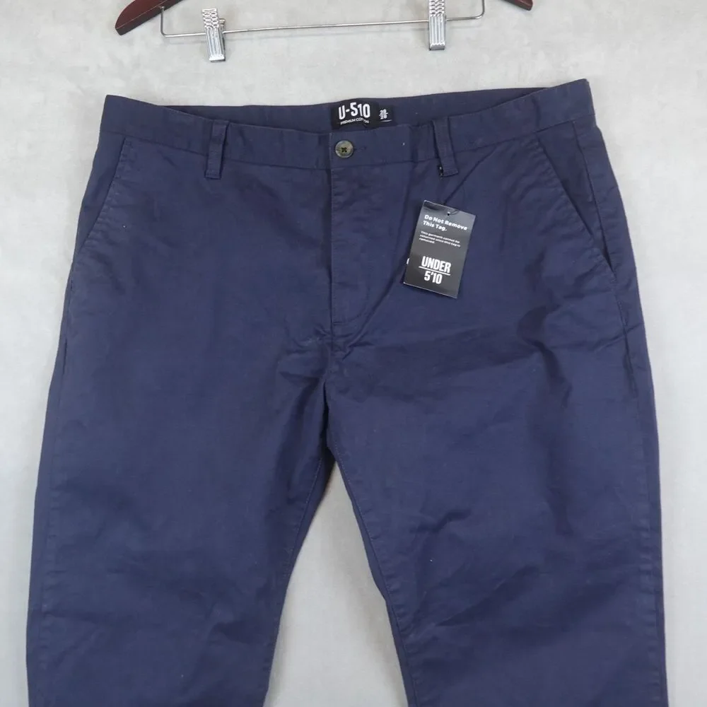 NWT Under 510 U-510 Core Stretch Chino Pants Tapered Navy Premium 38x28